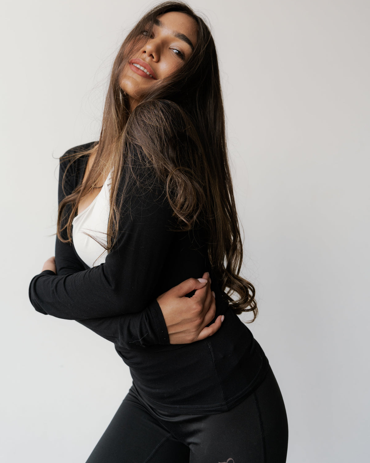 Adagio Cotton-Blend Wrap Top