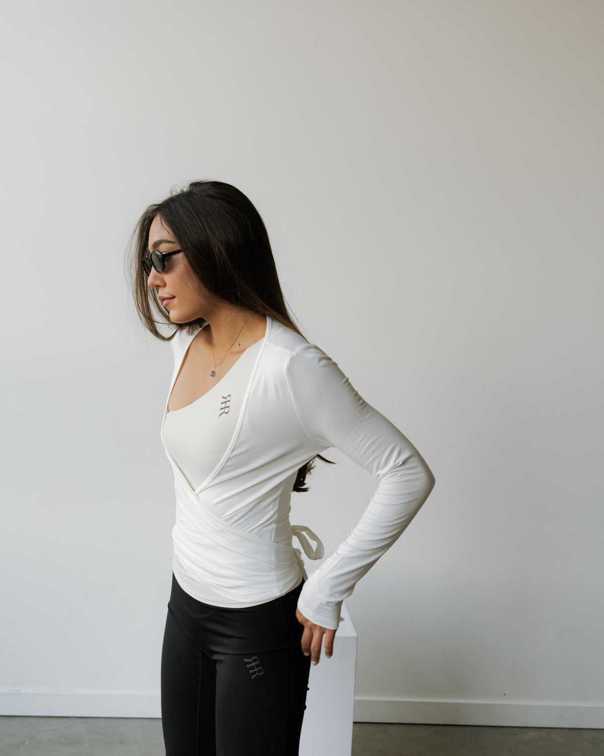 Adagio Cotton-Blend Wrap Top
