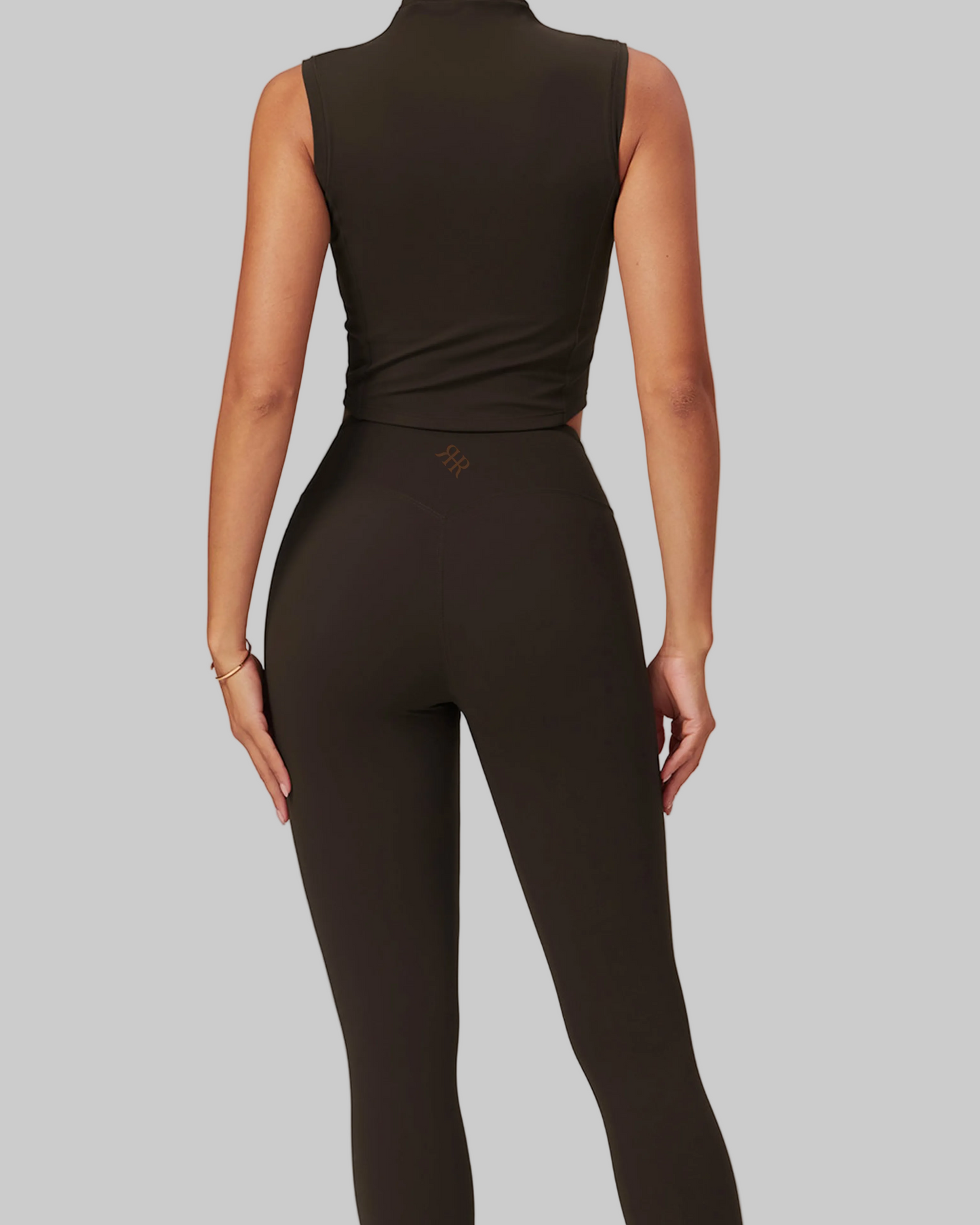 soft touch brown top and leggings activewear canada.